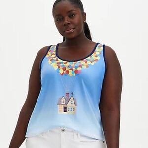 Torrid Disney Up Balloons Scoop Neck Tank Top